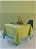 High Tea in Printemps Bleu with green sweet french table linens